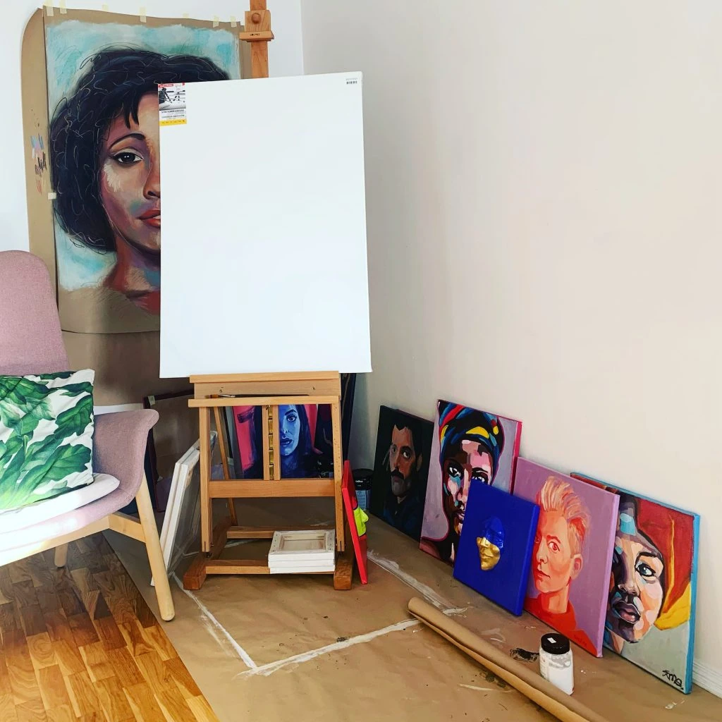 Živilė's art studio at home
