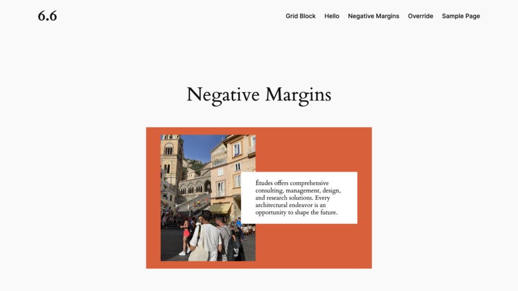 An example of negative margins