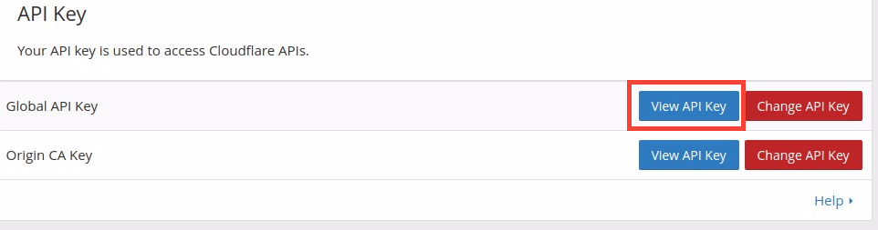 Khóa API của CloudFlare