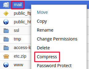 compressing mail directory