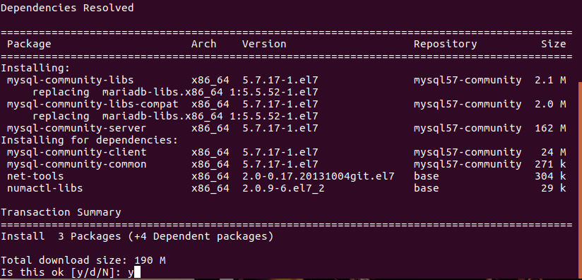 mengisntall mysql