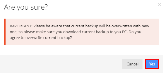 Sebelum backup