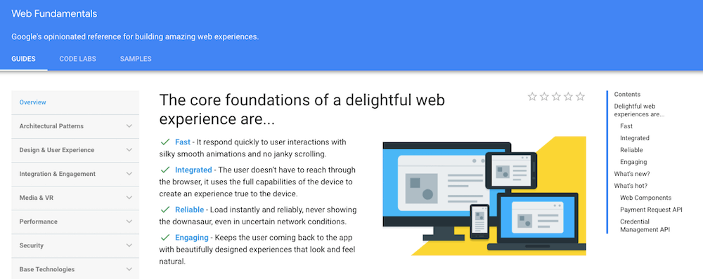 Learn coding online for free with Google Web Fundamentals