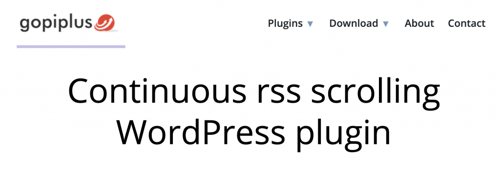 Continuous RSS Scrolling Plugin