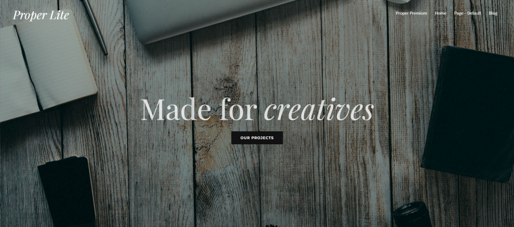 Proper Lite WordPress Portfolio Theme