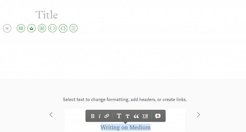 Medium's editor