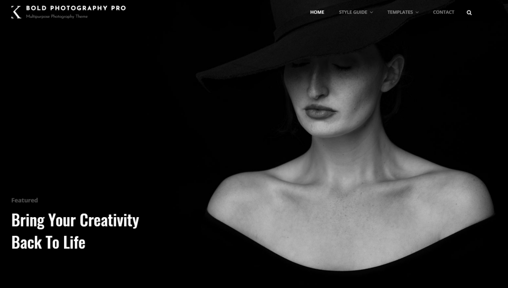 Bold Photography portfolio theme