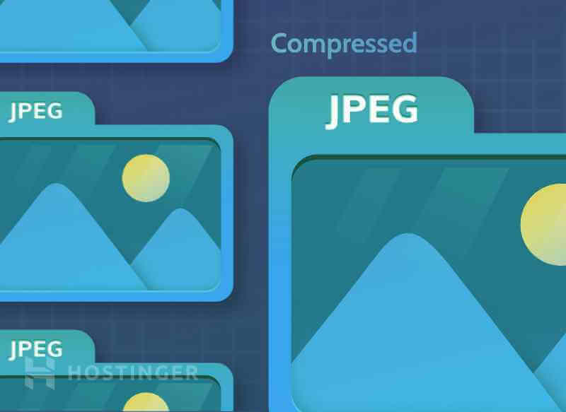 A graphical illustration showing how JPEG appears when compressed. 