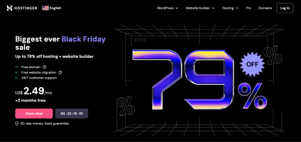 Hostinger Black Friday banner