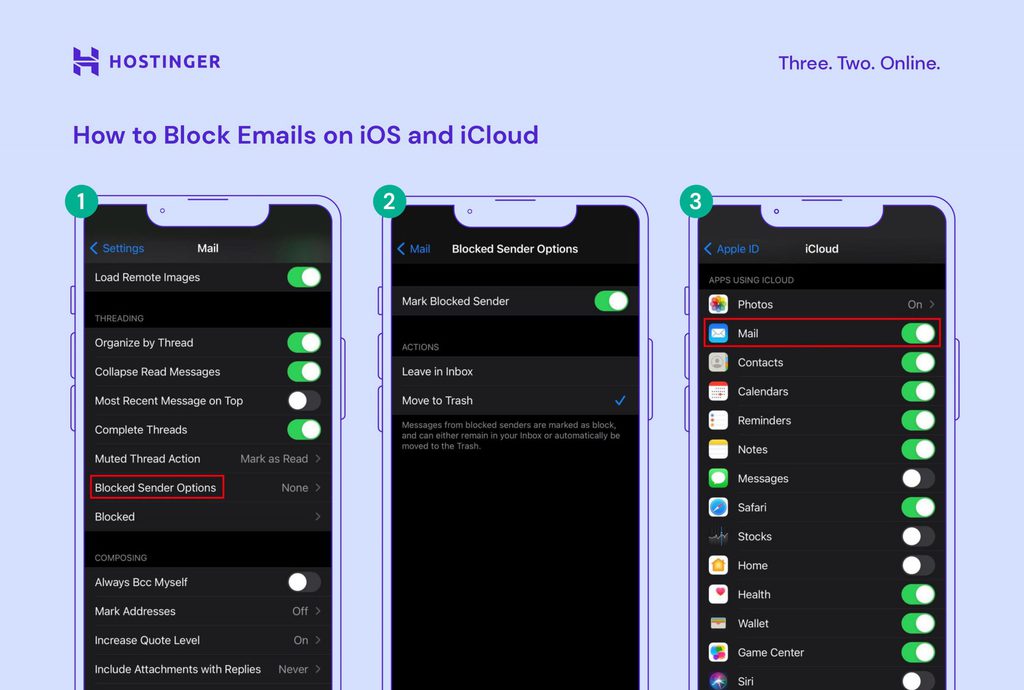 how to block emails on mail