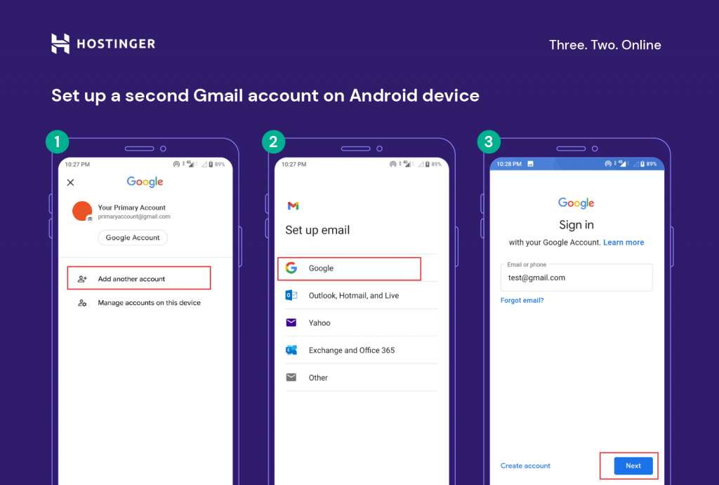 How do I setup the Email system to use my Gmail account