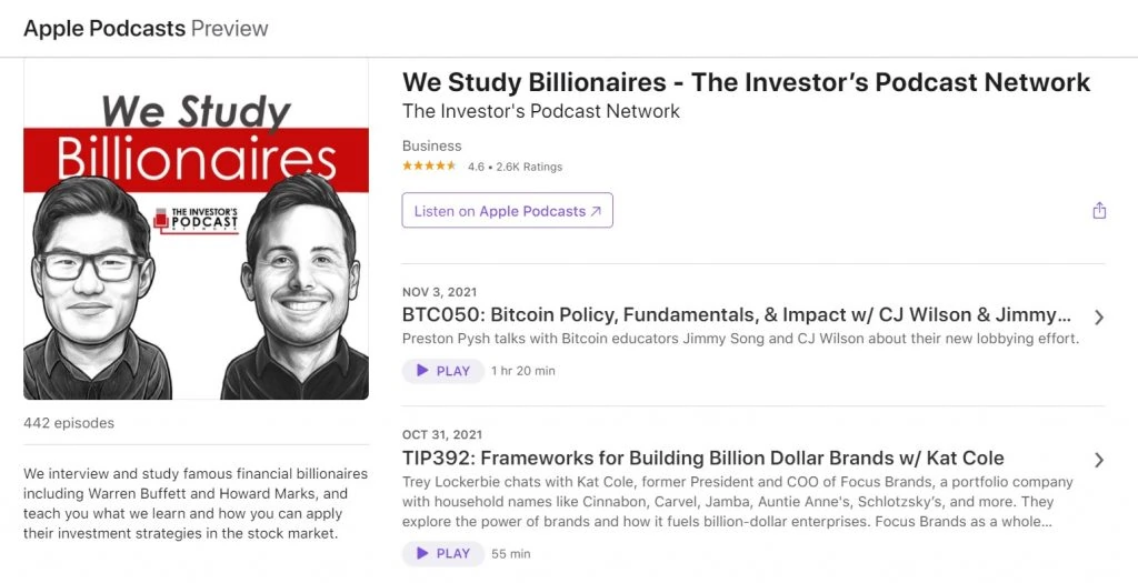 The Investor's Podcast Network on Apple Podcasts.