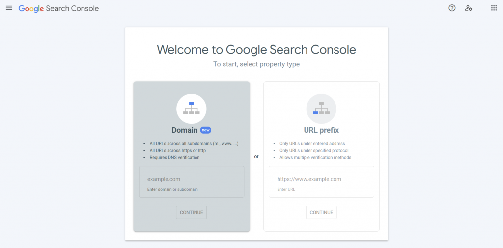 Google Search Console interface