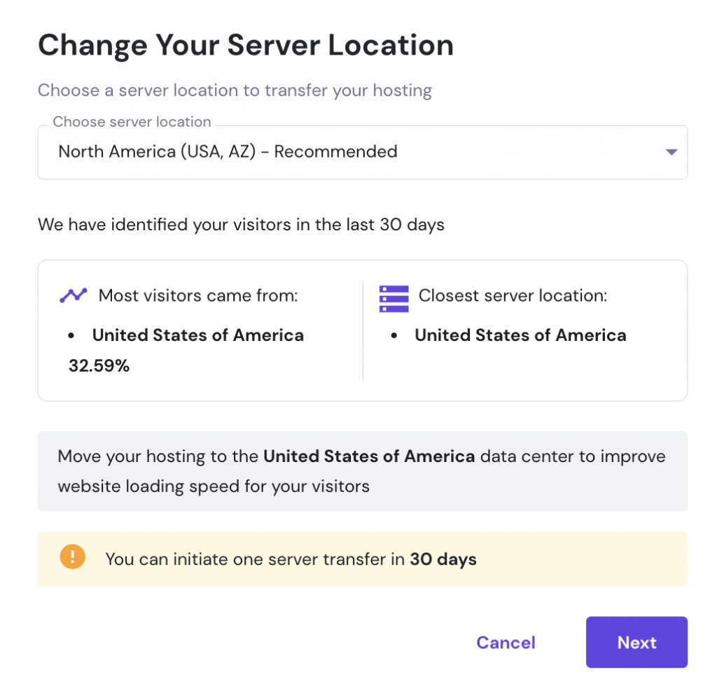 Choosing new server location