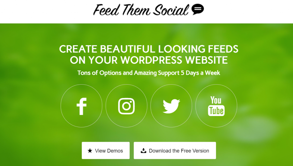 Feed Them Social homepage