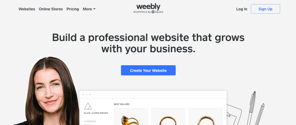 Weebly homepage