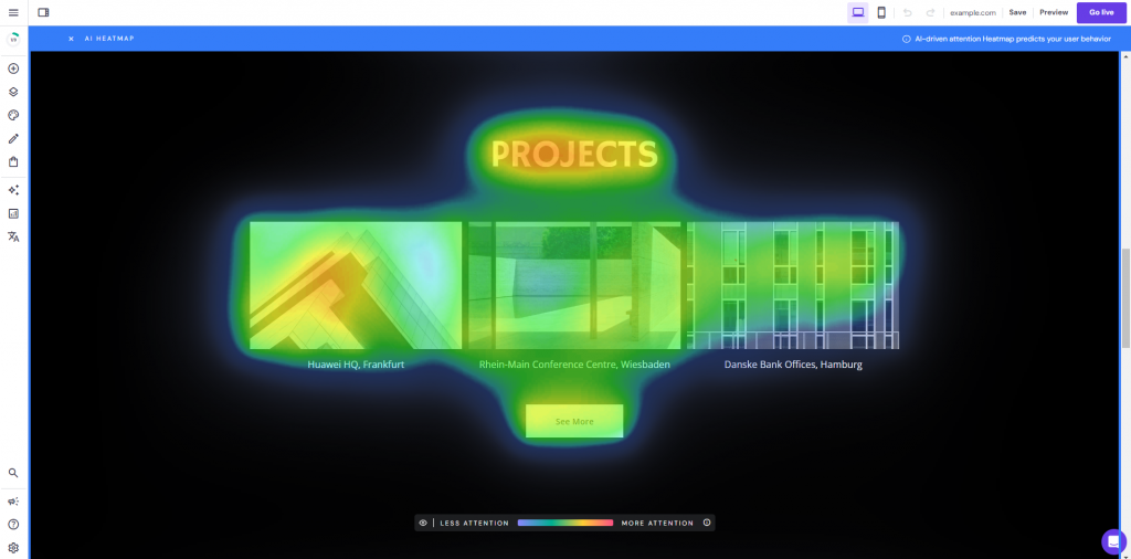 Using AI heatmap to analyze user behavior patterns on Hostinger Website Builder