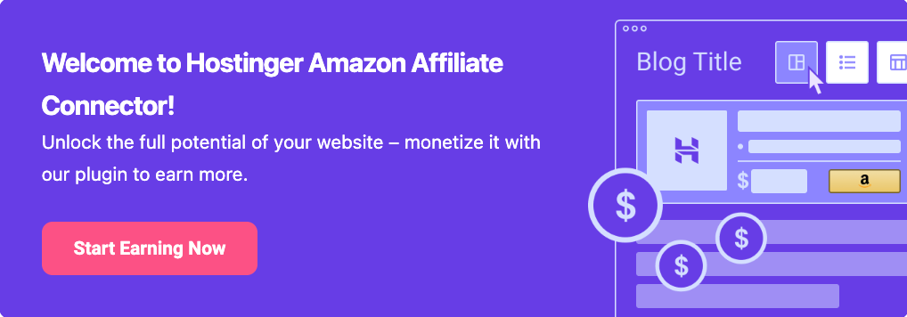 Amazon Affiliate Connector plugin banner