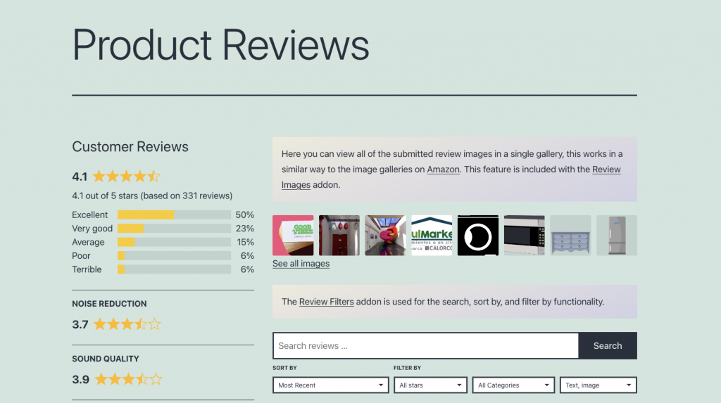 Site Reviews demo