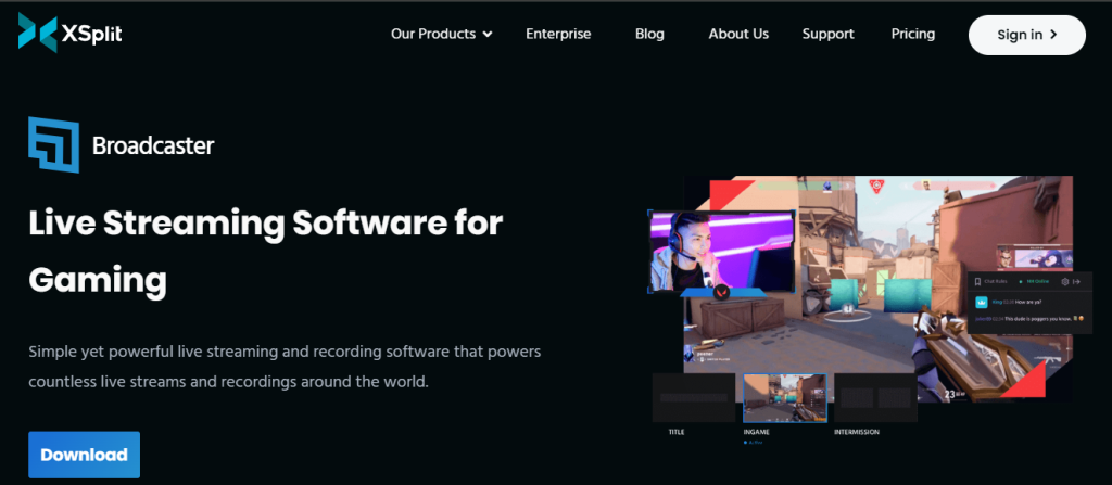 XSplit Broadcaster official homepage