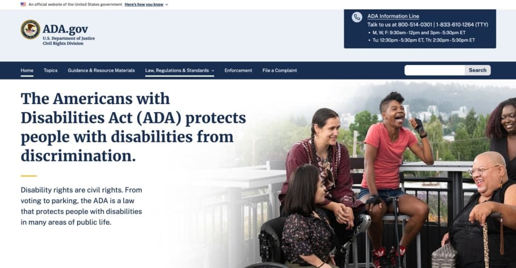 ADA The Americans with Disabilities Act - The ADA.gov homepage