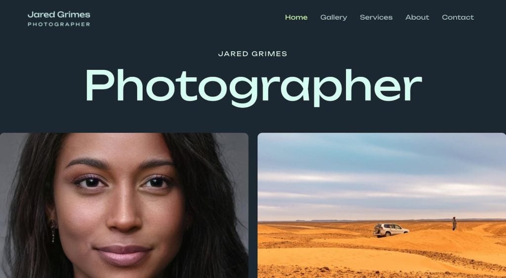 Astra photography website template