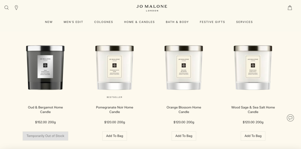 jomalone home candles page