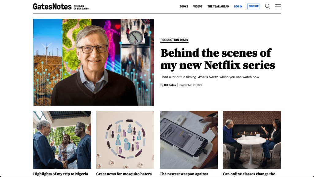 Bill Gates homepage