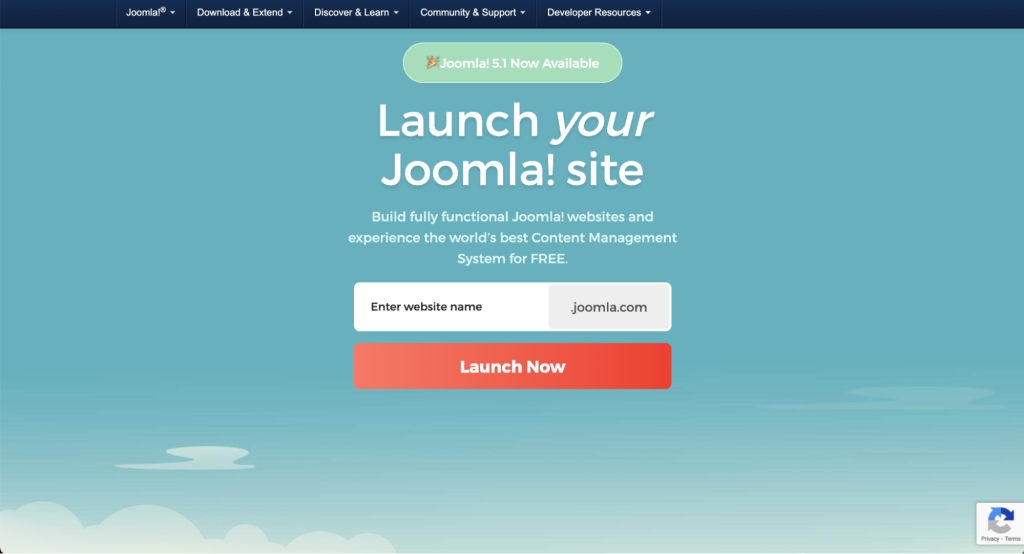 Joomla homepage