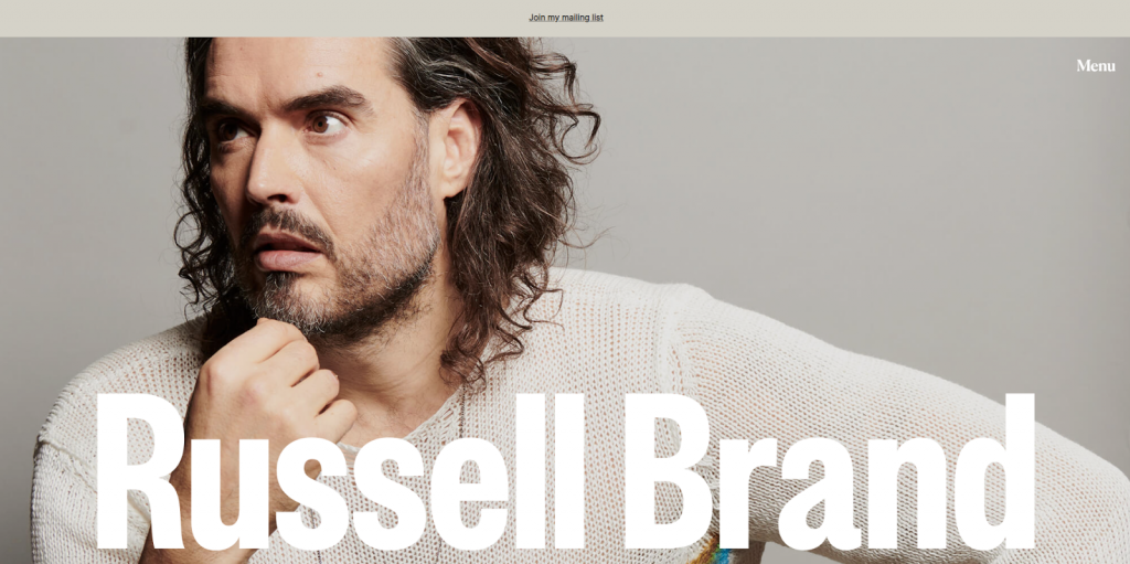 Russell Brand homepage