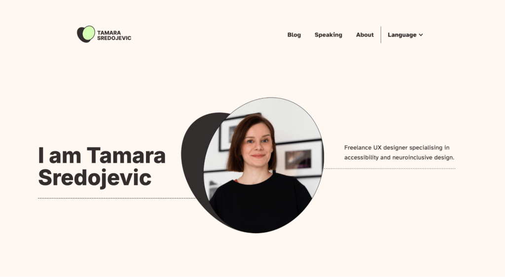 Tamara Sredojevic homepage