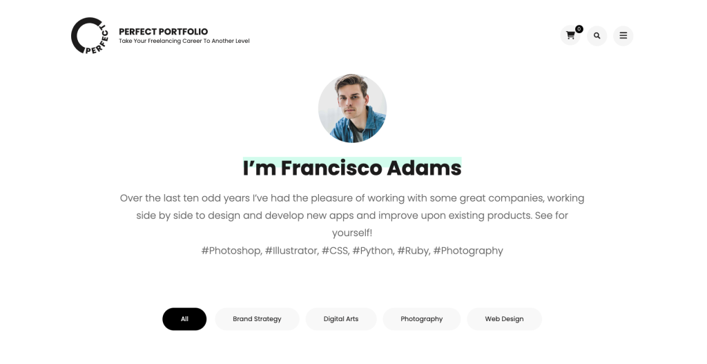 Perfect Portfolio demo site