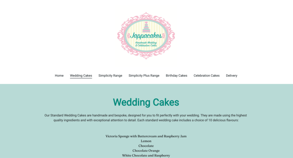 Jappacakes website