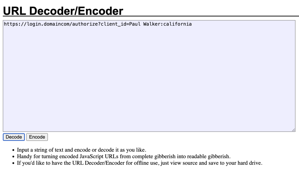 URL Decoder/Encoder tool
