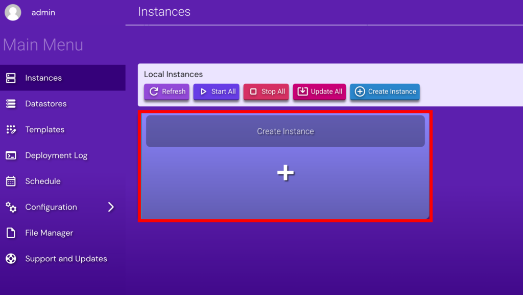 Create instance on Hostinger game panel