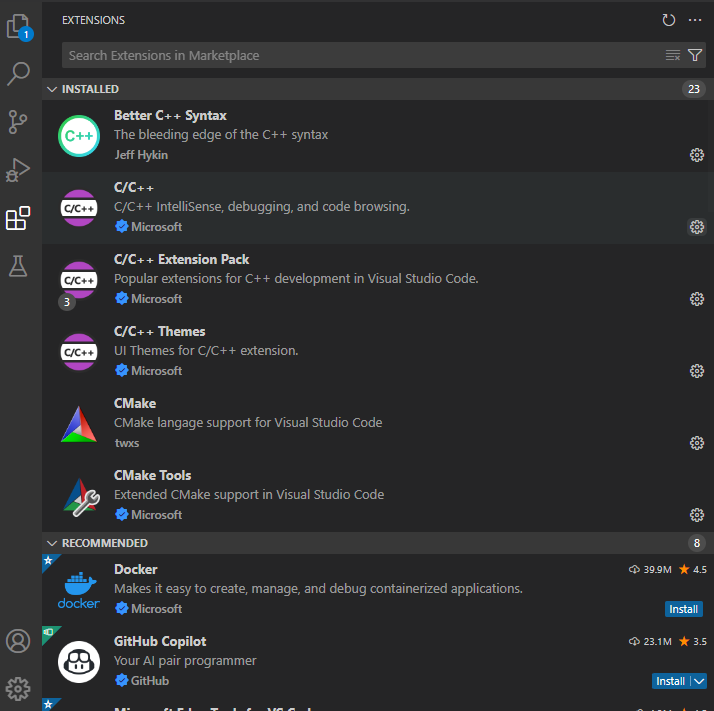 Visual Studio code extension marketplace