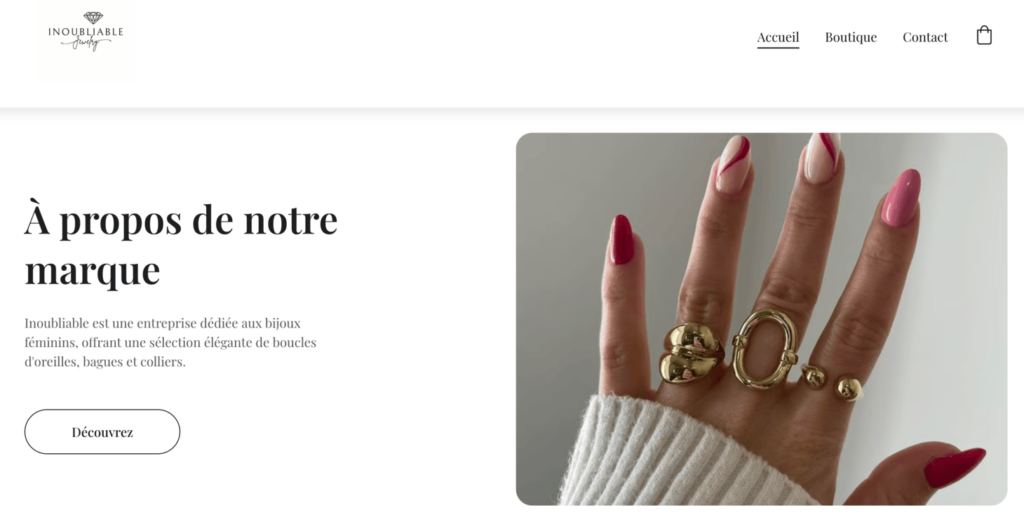 Homepage of Inoubliable Jewelry