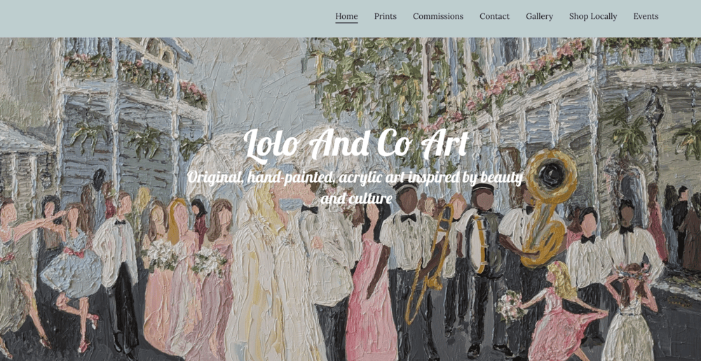 Homepage of Lolo and Co Art