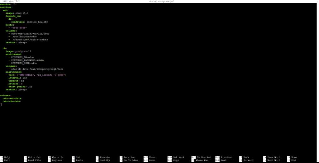 After creating our docker-compose.yml file, we need to set up the proper configuration for Odoo.