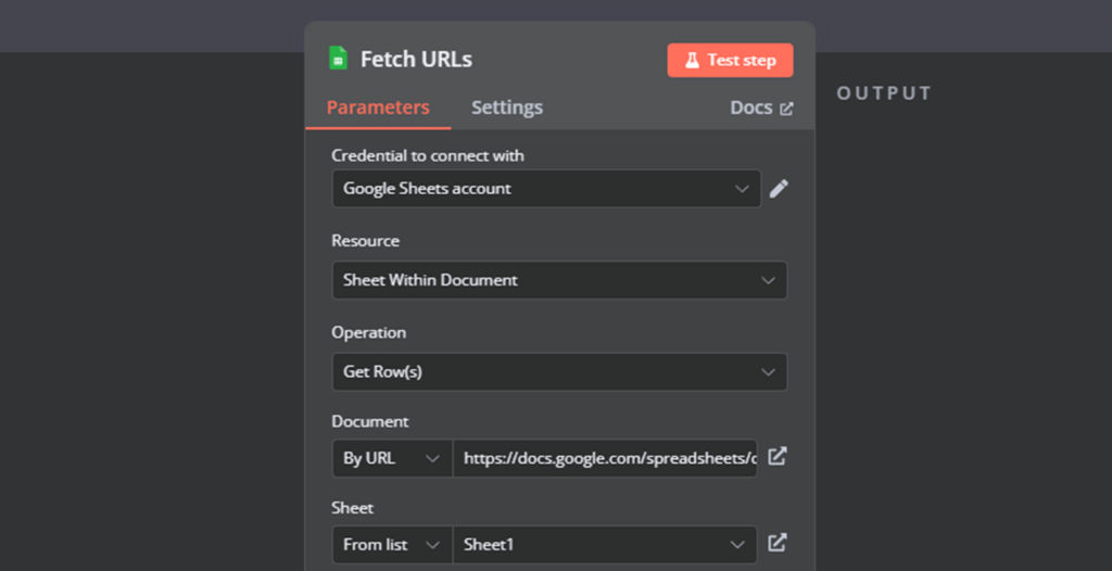 Fetch URL node with fully configured options