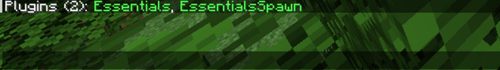 List of plugins installed on a server visible by running the /plugins command