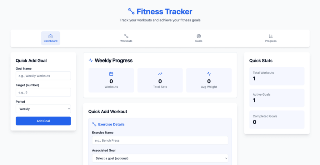 Fitness tracker app preview with menu updates
