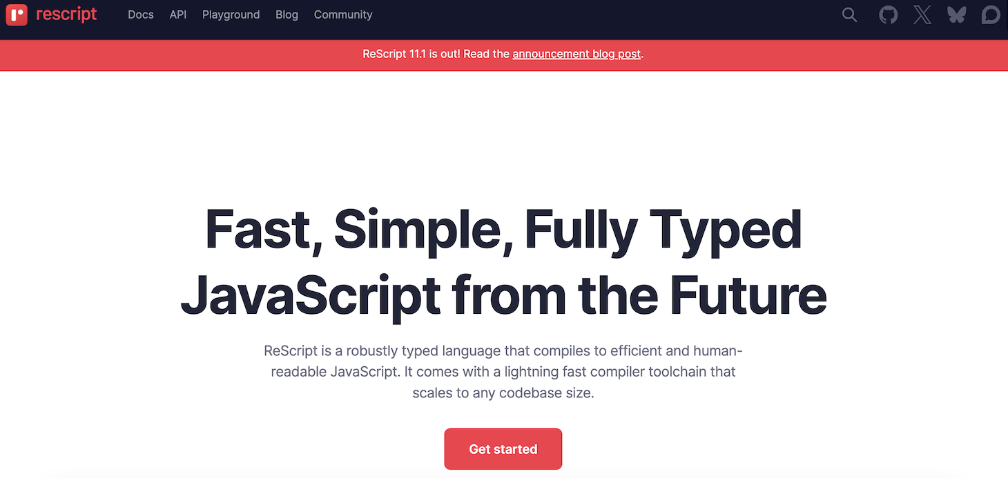 ReScript homepage