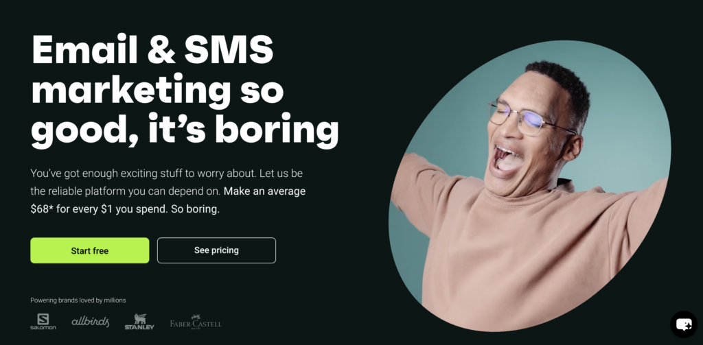 Omnisend's homepage