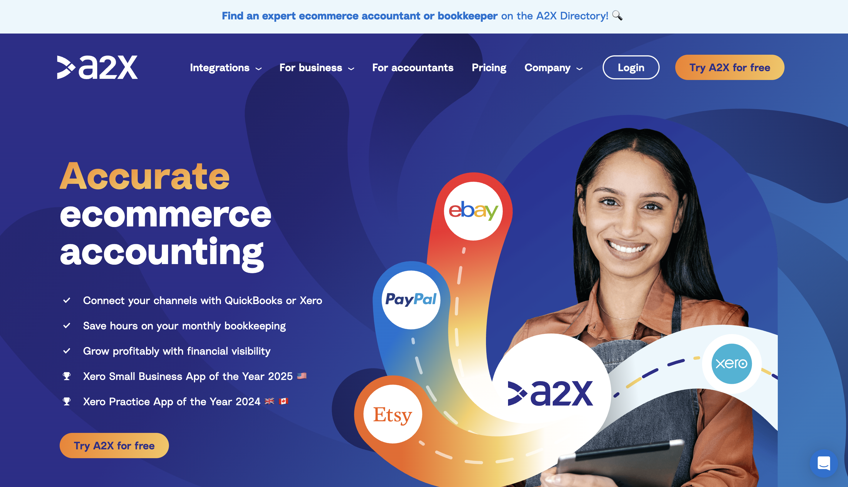 A2X landing page